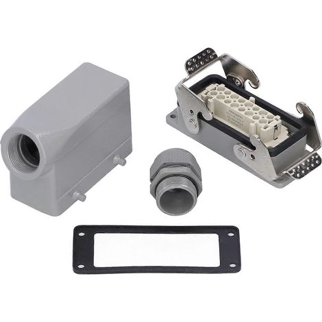 Connecteur haute performance, 16 contacts, orientation latérale vers l'extérieur, qualité industrielle, étanche, prise de connecteur de qualité aéronautique