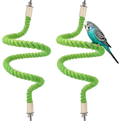 Corde en Coton Flexible pour Perroquet et Oiseaux - Perchoir Réglable pour Cage (1/5)