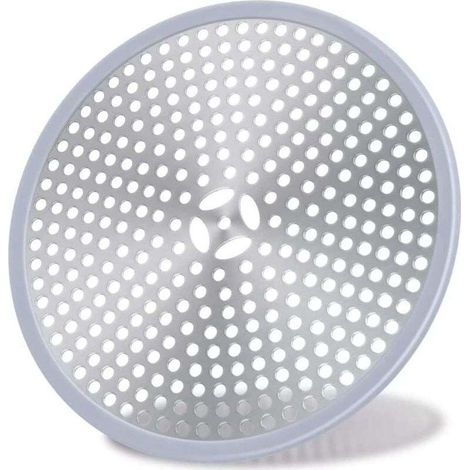 Drain de Douche, Filtre de Cheveux, Filtre pour bonde de Douche, Grille Douche Anti Cheveux, Couverture de Drain Filtre à Évier, Attrape-Cheveux Douche Drain - Acier Inoxydable Argent (1/4)