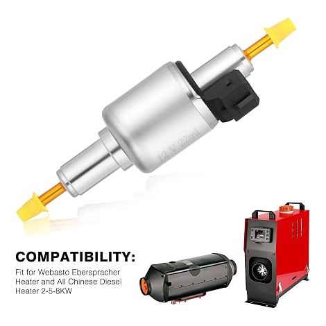 Pompe à huile 12 V Pompe à carburant pour 2 kW 5 kW 8 kW Pompe à chaleur Pompe doseuse avec couvercle de pompe à huile Chauffage de stationnement diesel Chauffage à (1/4)