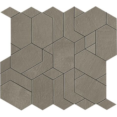 Mosaïque effet Béton Gris Terre Mix 33,5x31x0,9 cm Mat Vetrano - Mur intérieur (vendu par carton de 0,623 m²) - RO'MA CARRELAGE