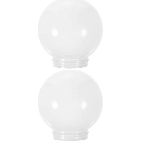 Lot de 2 abat-jour sphériques en acrylique, compatibles avec les lampes d'extérieur. (1/5)