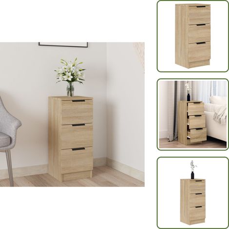 Buffet Chêne sonoma 30x30x70 cm Bois d'ingénierie - Buffet - Meuble De Rangement - Commode - Bibliothèque - Mobilier (1/5)