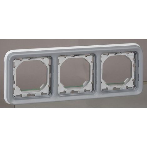 LEGRAND 069687 PLEXO  Caja empotrar horizontal 3 posiciones gris