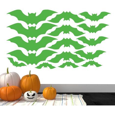 Autocollants de porte pour Halloween, autocollants de fenêtre miroir effrayants, décorations de fête, non lumineux (1/5)
