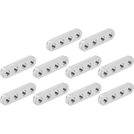 Support plat aluminium 4x8mm, lot de 10 équerres de fixation droites pour robotique, équipement d'ingénierie, connecteurs de renfort 3102-0004-0032 (1/5)