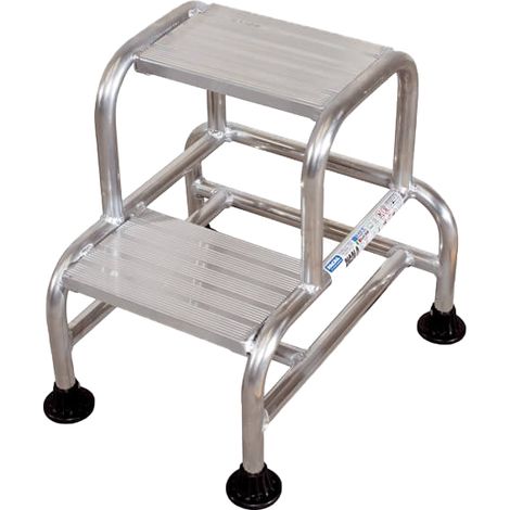 Scaletta alluminio - 2 gradini - Altezza raggiungibile 2.50m - RG2