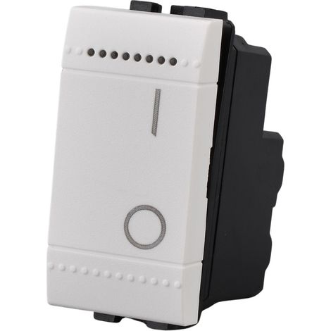Serie Civile A2ZWORLD MBL Bianco Compatibile Con Bticino Living Light (Interruttore Bipolare 2P 16A)