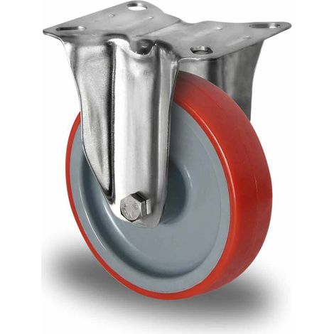 CASCOO Bockrolle ø 125 mm Serie N2U6 Rollenlager Edelstahl