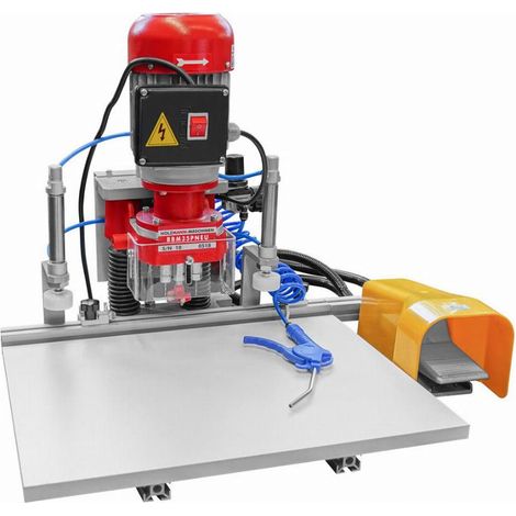 Holzmann – Machine à charnières BBM35PNEU – Puissance 750W – Voltage 230V – Dimensions table 500x350mm – Profondeur maxi 20mm