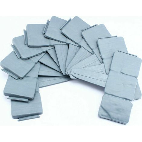 Lot de 10 - Module Bordure de Jardin Effet Pierre - 2.5 Mètre linéaire - Rebord pour Clôture, Parterre, Plantation - Plastique Flexible - 25 x 10 CM - Gris (1/4)