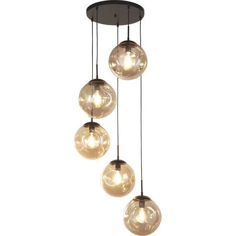 Searchlight Punch Vetro punzonato champagne a 5 luci multiluce, nero goccia (1/5)