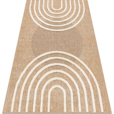 SPARK 0688A beige / creme Teppich - Geometrisch, Sisal, Strukturell beige 180x270 cm