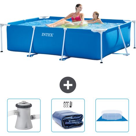 Piscine Cadre Rectangulaire Intex - 220 x 150 x 60 cm - Bleue - Incluse Accessoire CB76 (1/5)