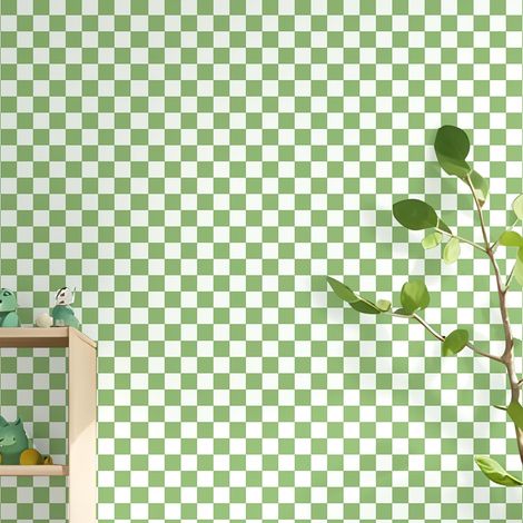 Papier Peint Geometrique Vert,44 x 1000cm Papier Peint Autocollant Vert et Blanc Papier Peint Mosaïque Papier Peint Carreaux Papier Peint Adhesif pour Meuble,Chambre,Cuisine,Salon,Salle de Bain (1/5)