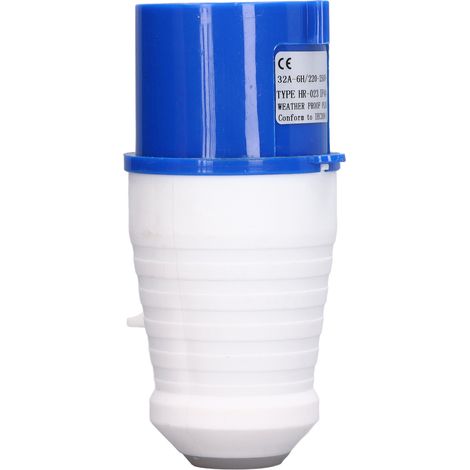 Industrielle Steckdose, 3-polig, IP44 wasserdicht, 32 A, CEE, 220–250 V, blau (1/5)