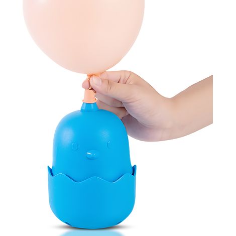 Minibomba eléctrica para globos, inflador de globos con forma de pollito, con entrada de aire ancha, portátil y antideslizante, para globos redondos de helio. (1/5)