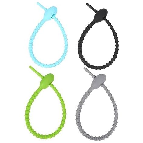 CSPARKV 15cm 8Pcs Food Rope - Meat Ties Food Ties Vegetable Binding Ties BBQ Reusable Cable Ties Food Cord Silica Gel (1/5)