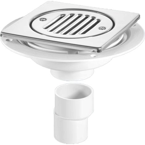 McAlpine USG2T6SS Untrapped Gully. Tile/Grating with removable Grid, 2" Vertical Outlet and 2" x 1½" Socket Reducer (1/2)