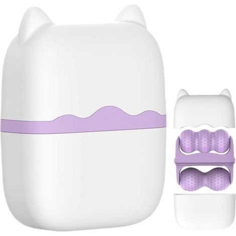 Rullo rinfrescante viola per il viso, 1 pezzo, riutilizzabile, fresco e rinfrescante, massaggio per occhi e viso, portatile, con custodia, aiuta la cura della pelle e riduce il gonfiore (1/5)