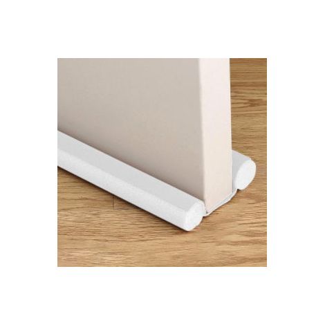 Door bottom seal, designed to fill the gap at the bottom of the door, cuttable, white, 93 cm long (1/5)