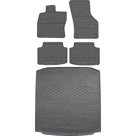 Juego de alfombrillas de goma para coche y alfombrilla para maletero para Skoda Octavia II Sedán (2013-2020). (1/5)