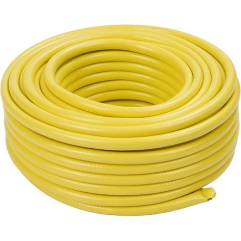 Tuyau d'arrosage 1/2 pouce jaune, résistant aux intempéries et aux rayons UV pour jardin et extérieur (1/5)