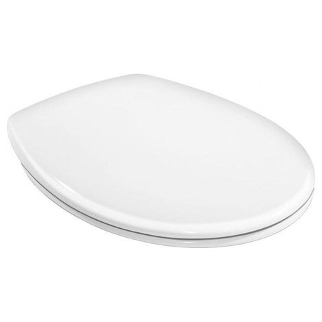 Siège de toilette blanc en urée – Abattant adulte pour WC – Charnières en acier inoxydable – Dimensions 43,5x36,2x5 cm – Gustavsberg (1/3)