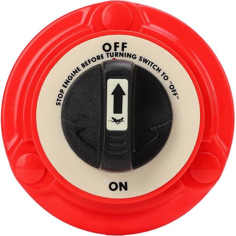 Interrupteur à coupure de batterie rond 2 positions 2 bornes 300A DC6-32V pour bateau marin, coupe-circuit étanche. (1/5)