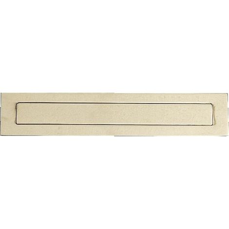 Entrée de boîte aux lettres en laiton poli 300 x 60 mm – Type 454 – Élégance et durabilité pour usage extérieur – Devismes