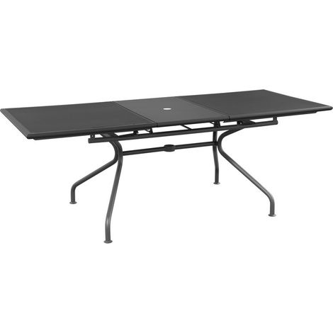 EMU TAVOLO ATHENA ALLUNGABILE IN ACCIAIO 160/210X90 FERRO ANTICO ARREDO GIARDINO
