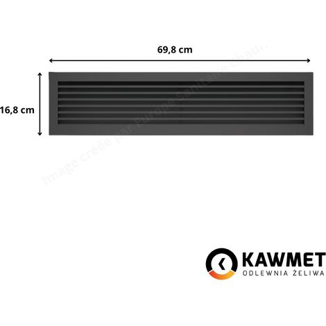 Grille de ventilation 17x70 Hide Kawmet - Couleur noir (1/5)