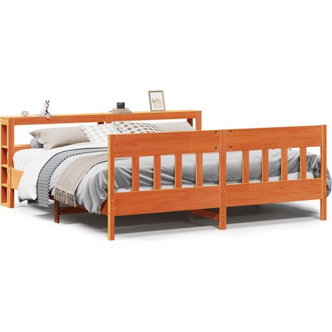 Maison Exclusive - Letto senza Materasso Marrone Cera 200x200 cm in Legno di Pino