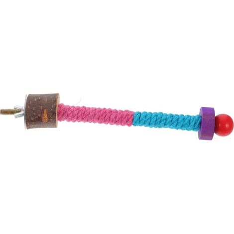 Wooden Bird Perch Scratching Post for Bird Cage, Stable Support for Parrot, Reusable Toy for Parakeets (1/5)
