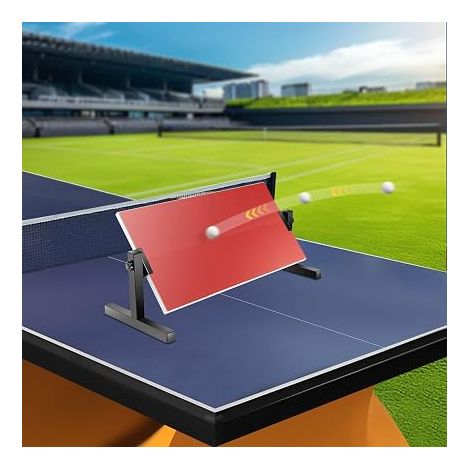 Planche De Tennis De Table, Planche De Rebond De Tennis De Table Avec 8 Élastiques, Pour L'Intérieur Et La Salle De Gym À La Maison, Rouge/Noir (1/5)
