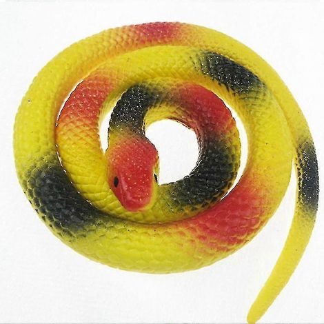Umweltfreundliche Gummischlange als Scherzartikel, weicher Kleber, künstliche Schlange, Halloween-Scherzartikel-yellow