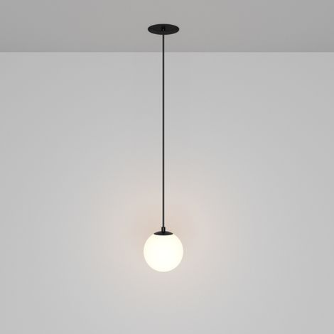 Lampadario A Sospensione Moderno Luna Alluminio Nero Luce Led Integrato 5W (1/5)