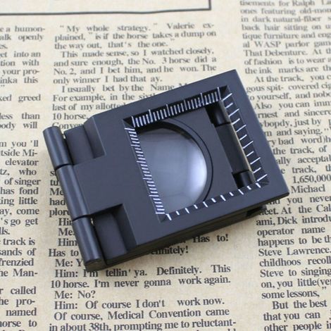 Mini lente d'ingrandimento pieghevole in lega di zinco, 10x28 mm, con scala per strumento di ingrandimento ottico pieghevole -Crezuo