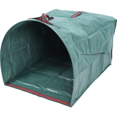 Wiederverwendbarer Laubsack (150 l), robustes PP-Vliesgewebe mit Fiberglasrahmen, Gartenabfallbehälter (59 x 56 x 43 cm) (1/4)
