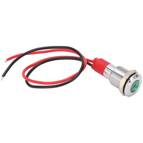 Wasserdichte LED-Anzeigeleuchte aus Metall, Stromversorgung für kleine kabelgebundene industrielle Steuerungskomponenten, 10 mm², 220 V