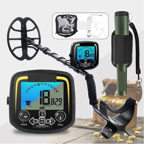Détecteur de métaux pour adultes Détecteur de métaux à positionnement précis, bobine étanche IP68, détecteur d'or Portable for la recherche de trésors Étanche professionnelle améliorée de plus grande (1/5)