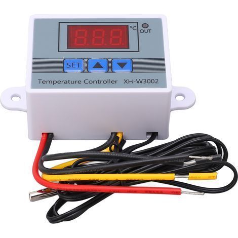 Thermostat de régulateur de température numérique, interrupteur de refroidissement et de chauffage avec sonde étanche 10A 24V 240W (1/5)