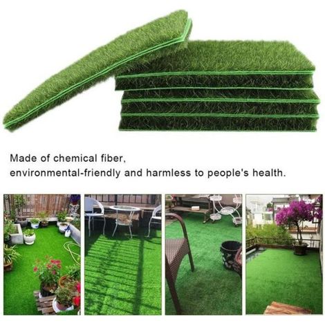 Gazon synthétique - 10 PCS - Fibres chimiques - Décor jardin - Micro paysage (1/4)