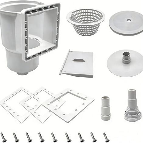 Kit d'écumoire de piscine hors sol pour skimmer mural pour incisions murales de piscine de 15,2 cm, remplace l'écumoire hors sol