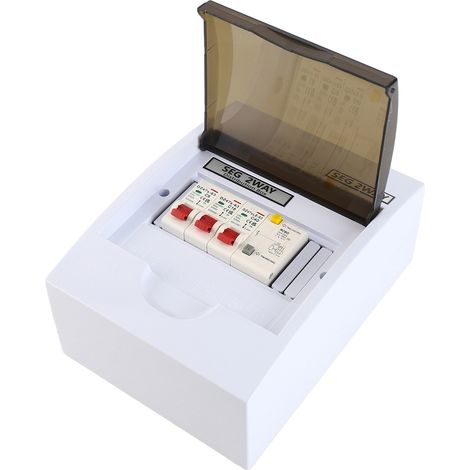 Coffret électrique 2 circuits 40A 30mA différentiel + 2 disjoncteurs alimentation garage maison bâtiment (1/5)