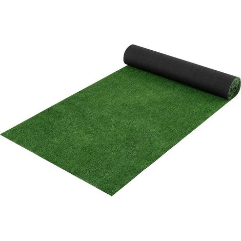 Balcon, jardin ou coin chien propre, tapis gazon synthétique 5 x 1 m avec trous de drainage et fibres 7 mm (1/2)