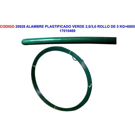 MRT Alambre plastificado verde 2.0/3.0 rollo de 5 kg 6005