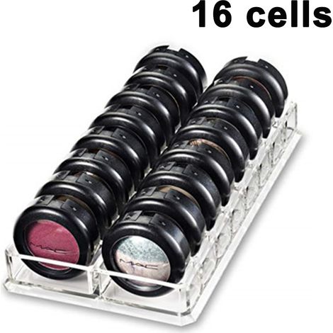 Organiseur De Maquillage - Boîte De Rangement En Acrylique Pour Fards À Paupières - 8 Ou 16 Compartiments - Pour Table De Toilette (1/5)