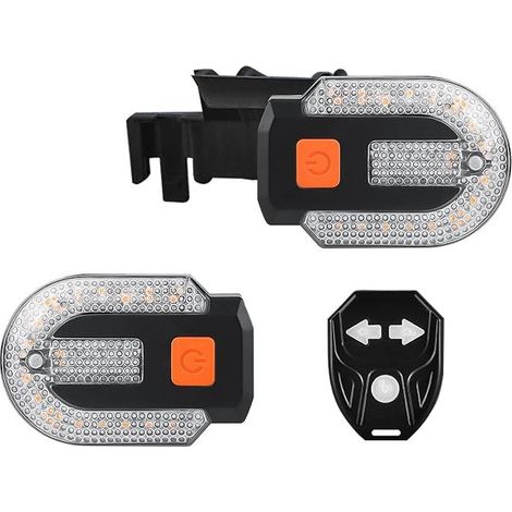 Wireless Bicycle Flashing Lights Alarm Remote Control USB Rechargeable IPX5 Waterproof 5 Modes Forward Rear (1/5)