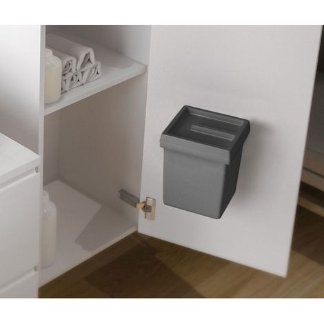 Poubelle automatique à fixation sur porte – Couvercle indépendant – Pour espaces confinés – Décor blanc – Gollinucci (1/2)